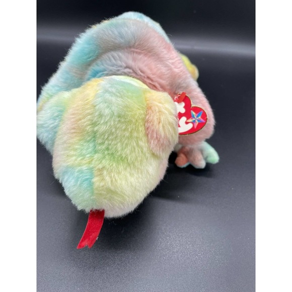 Vintage TY Beanie Buddy Rainbow Chameleon 1999 TY Original New W/ Tag Tie Dye! - Picture 2 of 5